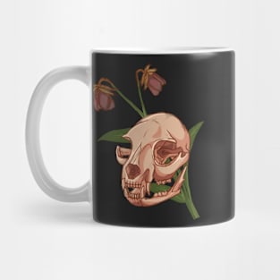 Animal Skull with Dead Flowers Mug